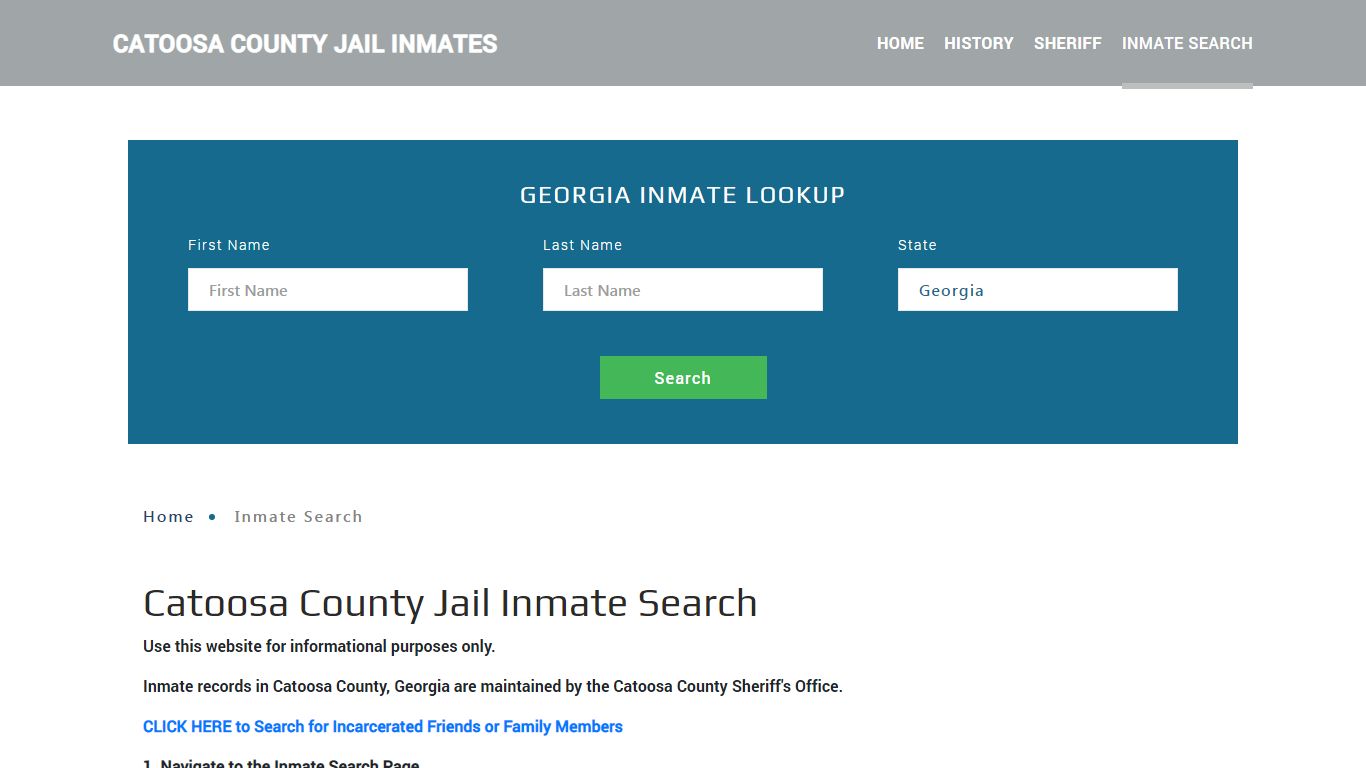 Catoosa County, GA Detainee Lookup